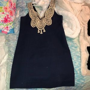 Lily Pulitzer Navy with Gold Dress